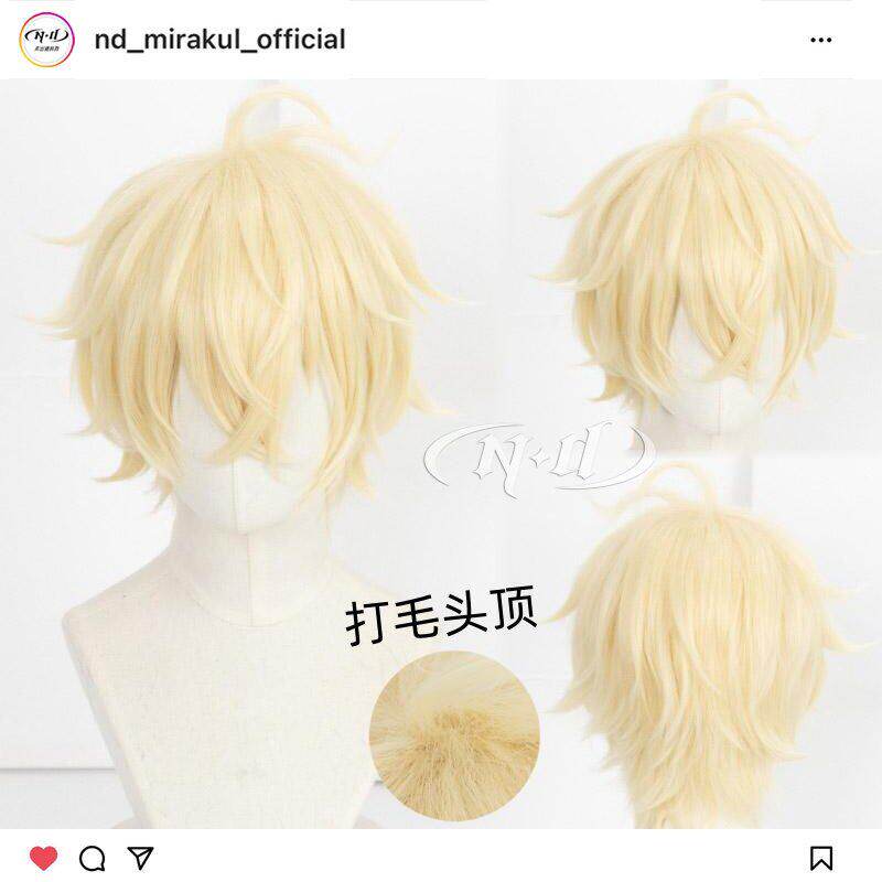 ND家】百夜米迦尔 终结的炽天使 打毛顶 角色款cos假发