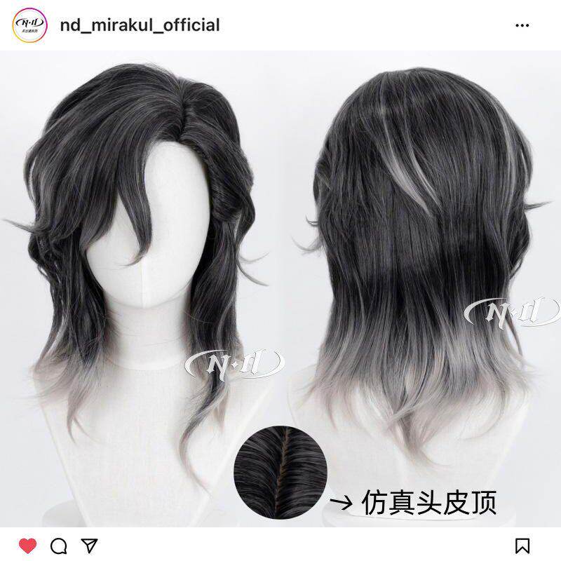 ND家】骑士 第五人格 角色款cos假发 短发狼尾仿真头皮图片