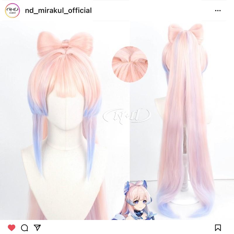 无需修剪！珊瑚宫心海cos假发