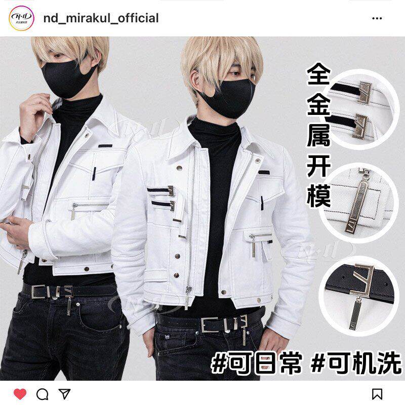 现货 ND家沈星回黑白配牛仔外套常服恋与深空日常服cos服装可机洗