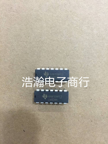 LM324N 全新进口TI德州 四路放大器LM324 DIP-14直插 非国产特价