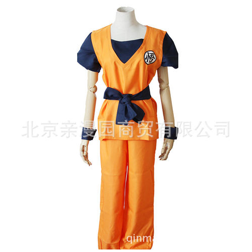 七龙珠Z孙悟空cosplay衣服装Dragon Ball悟字Goku练功悟饭,表演出