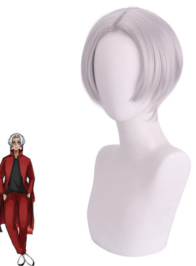 黑川伊佐那 梵天佐野万次郎cos假发银白色短发无刘海露额头 假毛
