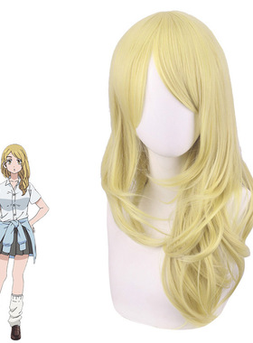 东京卍复仇者 佐野艾玛 金色cos假发65cm金黄色 长发 微卷发假毛