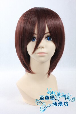 高达闪灵深棕色短发假毛