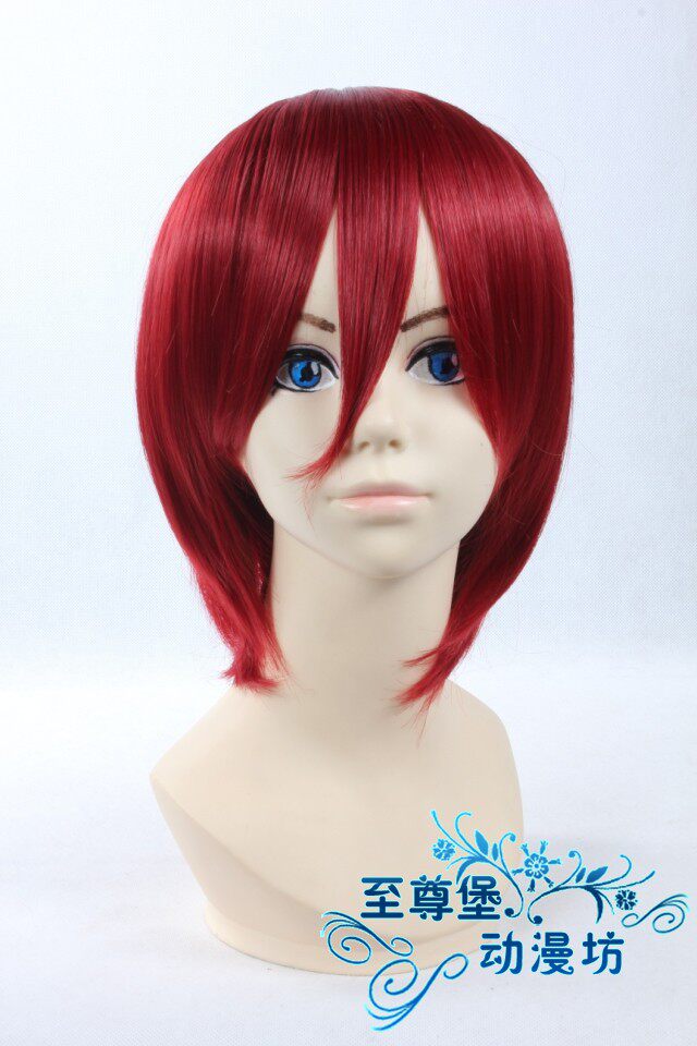 假发cosplay假毛星座彼氏starry sky土萌羊msn包脸暗红色收脸短发