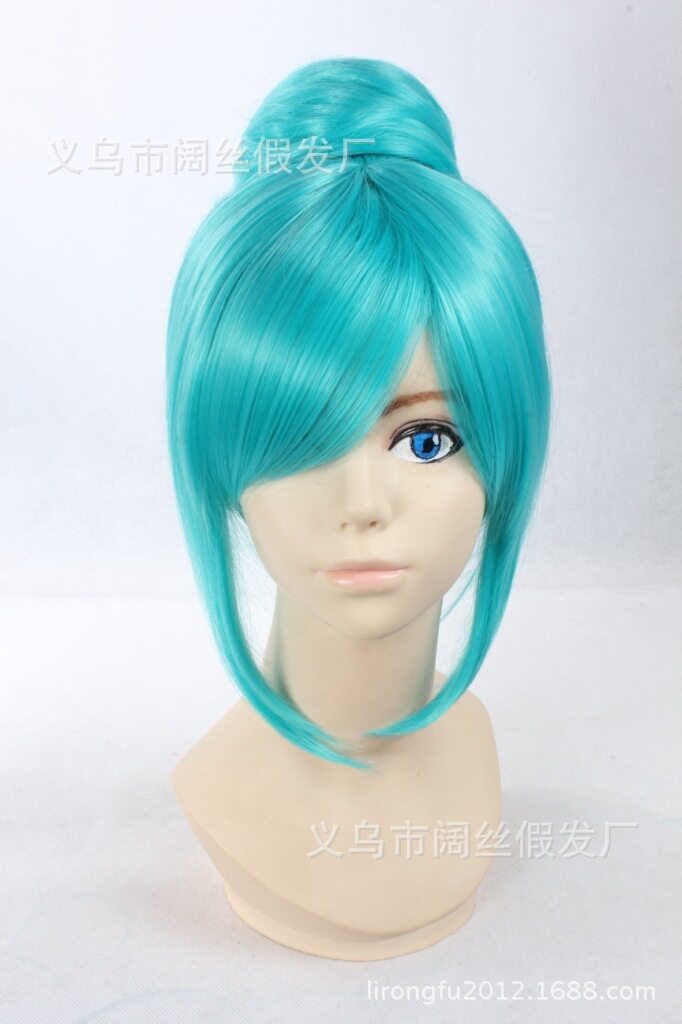 假发cosplay假毛未来初音project diva歌姬计划白色婚纱版 蓝绿发