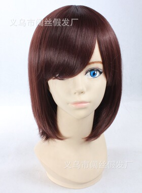 假发cosplay假毛 凉宫春日VOCALOID起音meiko深棕色 收脸msn短发