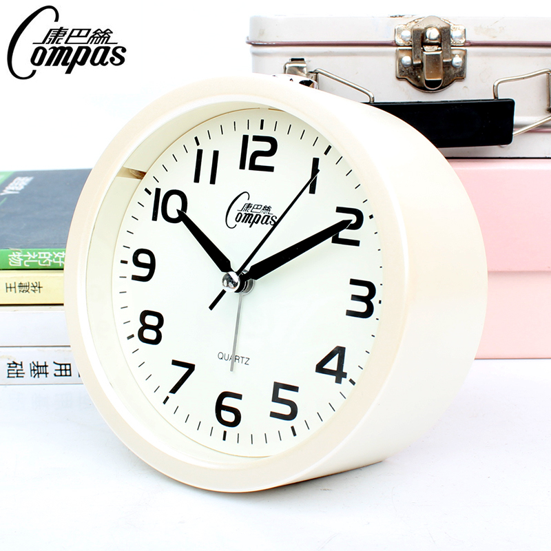 康巴丝闹钟大字体静音夜灯贪睡