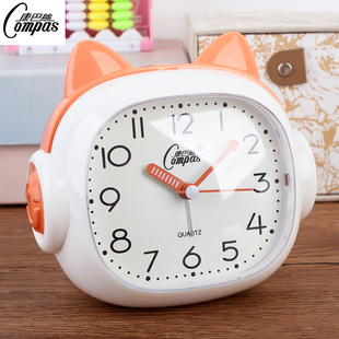 正品康巴丝闹钟学生静音儿童贪睡大音量夜灯创意桌面大字台钟卧室