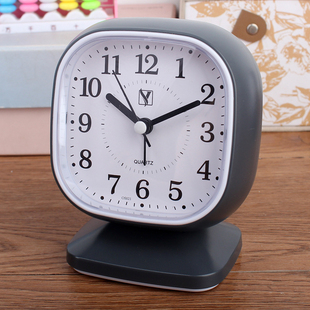 简约清新钟表台式桌摆座钟客厅闹钟时学生时钟大字体卡通静音钟表