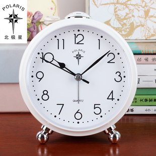 正品北极星学生用创意闹钟简约大字老人静音儿童闹表懒人大音量表