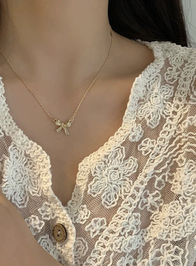 中古vintage蝴蝶结项链