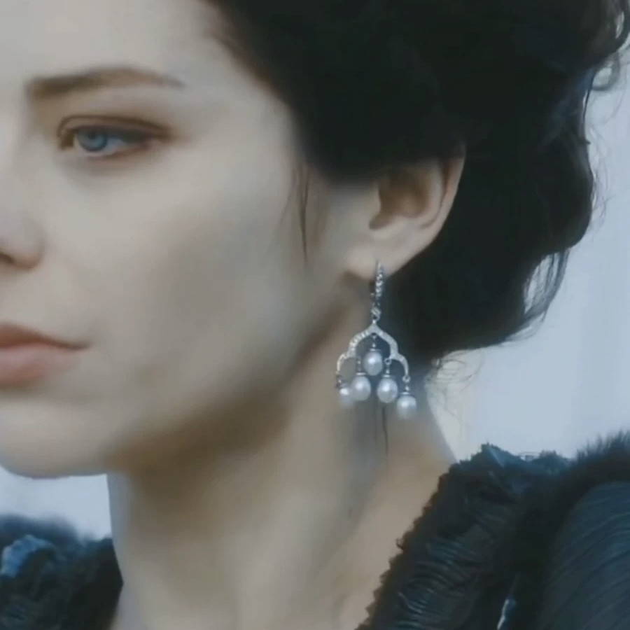 叶皇同款水滴珍珠耳钉耳饰