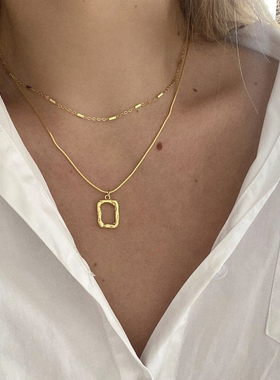 中古vintage复古宫廷风双层项链