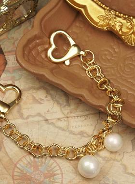 复古宫廷风珍珠爱心手链