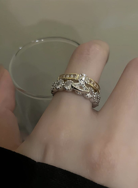 中古vintage土星双层戒指