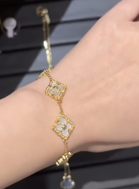 中古四叶草手链女轻奢小众设计