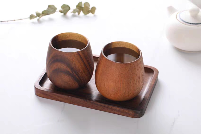 包邮实木茶杯日式木质酒杯相思木原木无漆喝水杯子茶隔热木杯餐厅