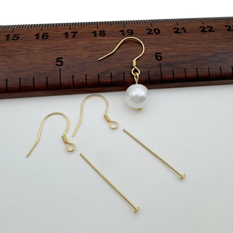 S925纯银材料包耳钩和针套装diy