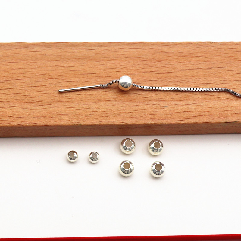 S925纯银硅胶定位珠子隔珠diy