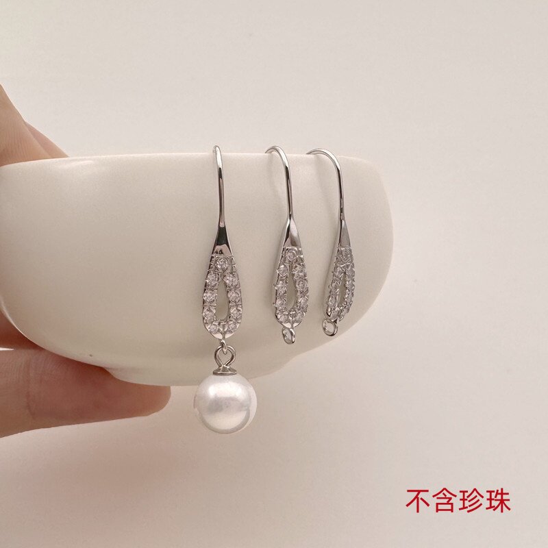 S925纯银耳钩开口活口diy耳环