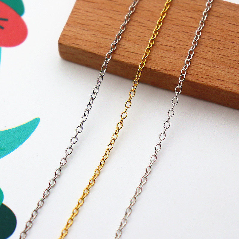 1M S  CROSS CHAIN LOOSE CHAIN CHAIN BASE MATERIAL DIY NECKLACE HANDMADE EAR CHAIN ALLERGY RESISTANT