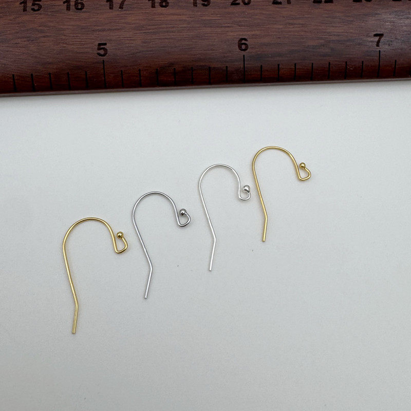S925纯银耳钩开口防过敏diy配件
