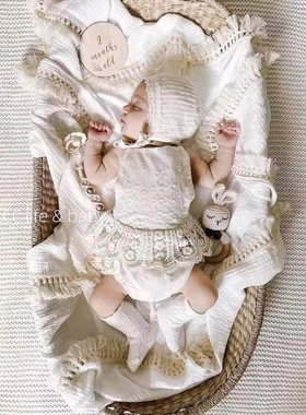 北欧小众cribsheet纯色棉纱布盖毯婴儿毯子流苏边宝宝浴巾包巾