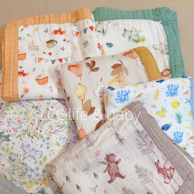 北欧cribsheet竹棉四层纱布棉包巾婴儿抱被宝宝盖毯新生儿襁褓巾