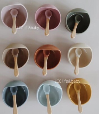 宝宝吸盘碗勺食品级硅胶