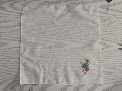 满族民族清朝女童宫廷手帕丝绸