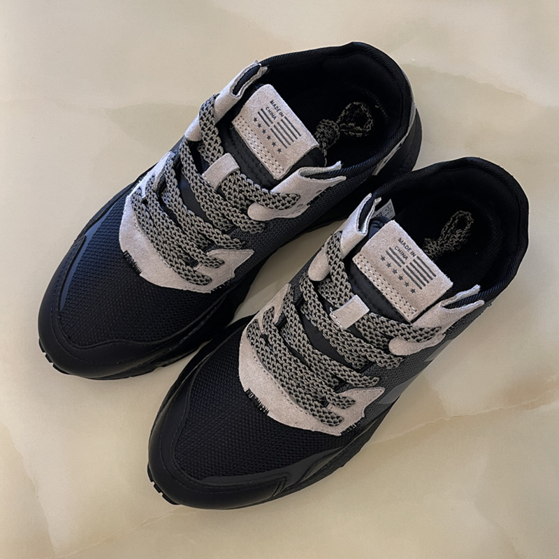 正品新名百伦春夏运动鞋男鞋女鞋n字透气跑步鞋夜行者爆米花软底