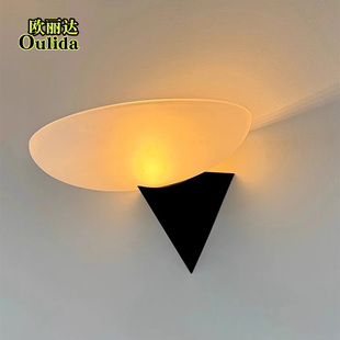 vintage中古灯壁灯法式包豪斯美式复古客厅灯卧室床头琥珀玻璃灯