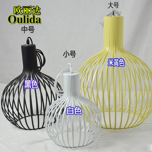 北欧复古创意铁艺鸟笼吊灯简约餐厅酒吧台阳台个性现代单三头吊灯
