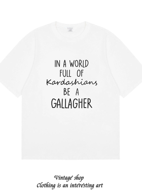 无耻之徒同款美式T恤 白色短袖夏季男女shameless宽松个性打底衫