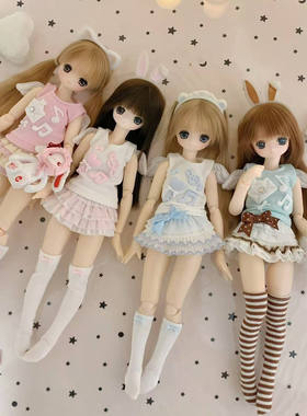 bjd小六尺寸 azone6分娃衣 ob22 ob24 blythe 光魇 天使音符吊带