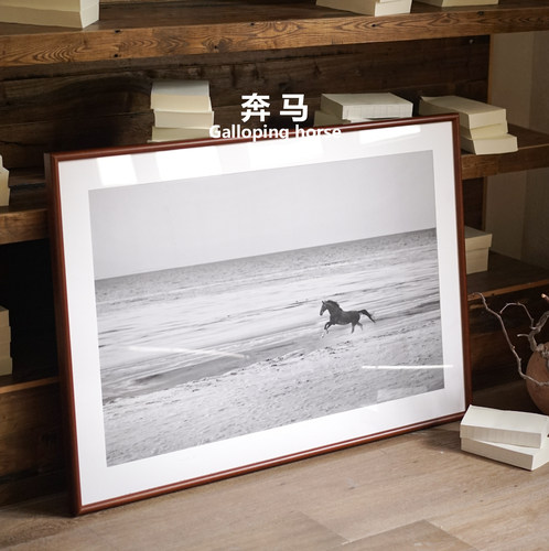 奔马装饰画现代简约客厅卧室挂画