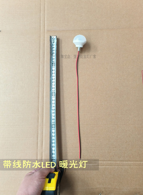 220V暖光带线一体式防水LED灯泡便捷式灯笼专用户外灯泡3W7瓦灯泡