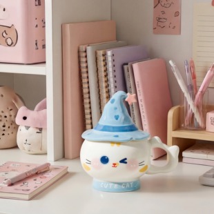 生日礼物猫咪陶瓷马克杯办公室咖啡牛奶杯送男女生伴手礼品礼盒装