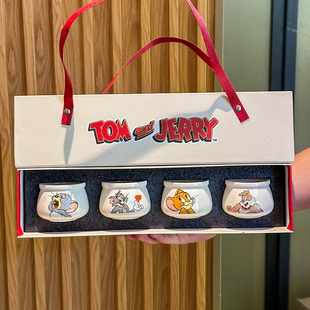 可爱猫和老鼠联名茶杯陶瓷男女士泡茶个人专用水杯生日礼物伴手礼