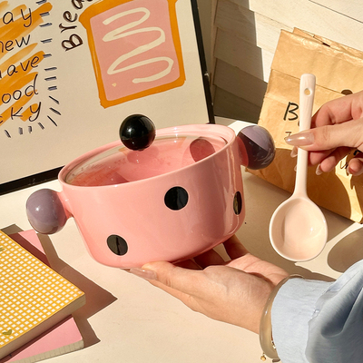 少女心陶瓷泡面碗宿舍用学生饭碗