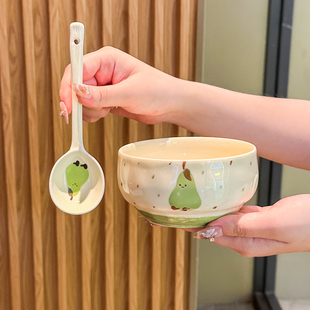 可爱水果面碗特别好看的饭碗高颜值陶瓷米饭碗个人专用碗具吃饭碗