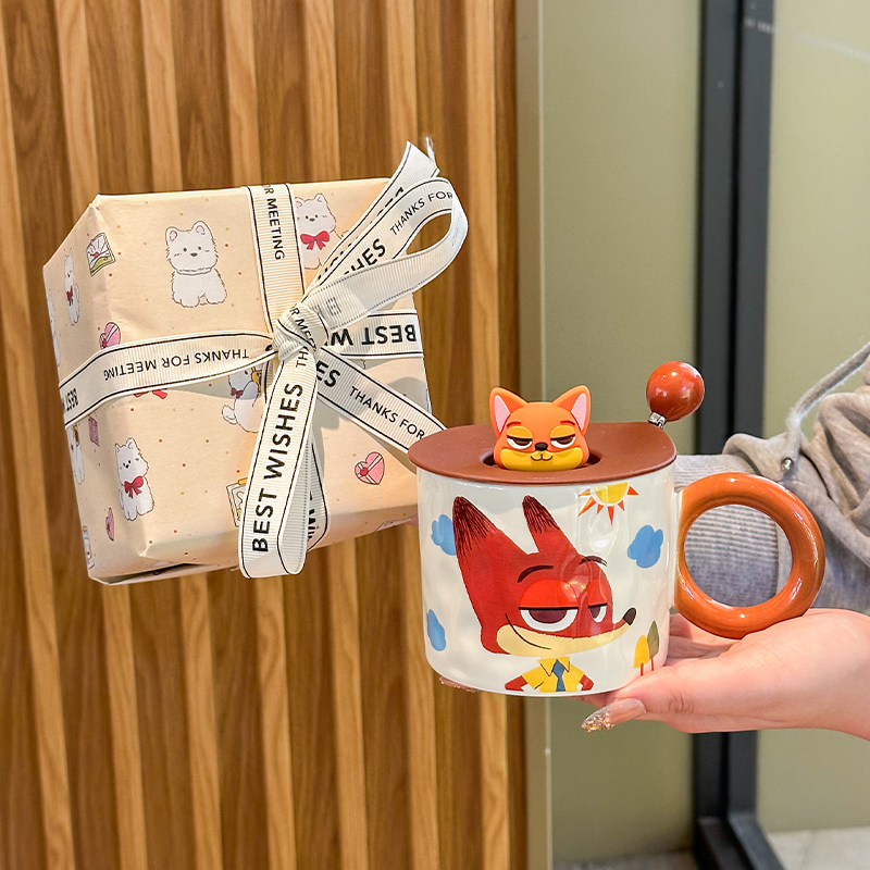 闺蜜生日礼物迪士尼疯狂动物城陶瓷马克杯带盖儿童高级感伴手礼盒,节庆用品/礼品,创意礼盒/礼品套组,淘宝优惠券,粉丝福利购,淘宝优惠卷