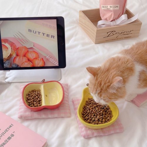 可爱宠物碗猫狗碗陶瓷防打翻食盆