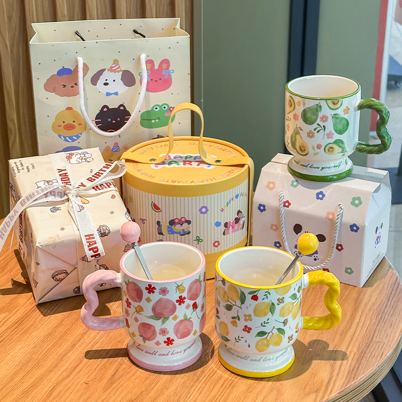 可爱陶瓷马克杯大容量女生高颜值