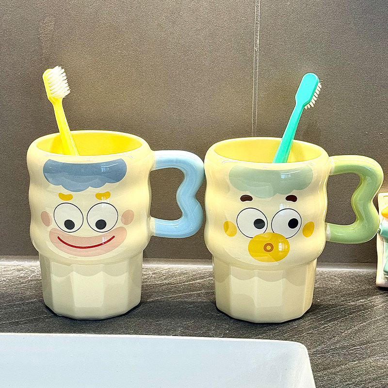 小丑漱口杯特别好看的刷牙杯情侣一对漱口杯陶瓷牙杯儿童牙具家用,家庭/个人清洁工具,洗漱杯,淘宝优惠券,粉丝福利购,淘宝优惠卷