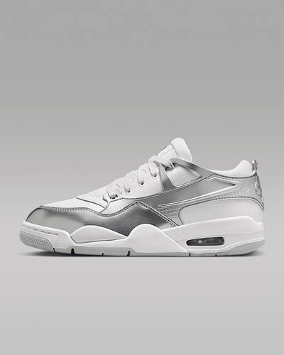 Nike耐克AJ4 RM男女同款 白银 运动鞋复古篮球鞋 HV5972-101