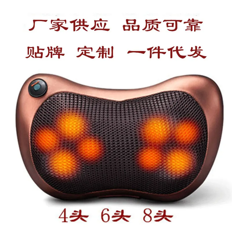 颈椎按摩枕 车家用按摩枕 按摩靠枕 多功能车载按摩枕头厂家批发