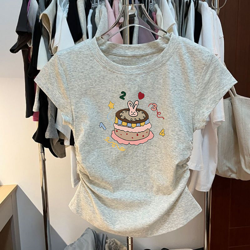 女童小飞袖t恤2025夏季新